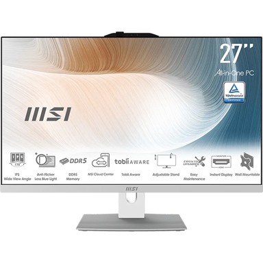 MSI AiO računalo Modern AM272P 1M / 27", 1920 x 1080, Intel Core 5 120U, 16 GB, 512 GB SSD, Windows 11 Home, bijela